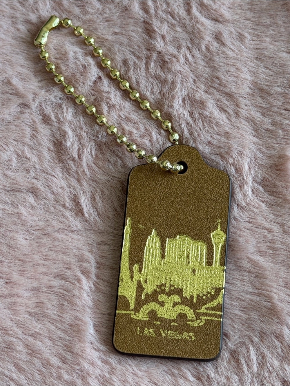 Coach Customized Hangtag Las Vegas in Honeybrown Authentic